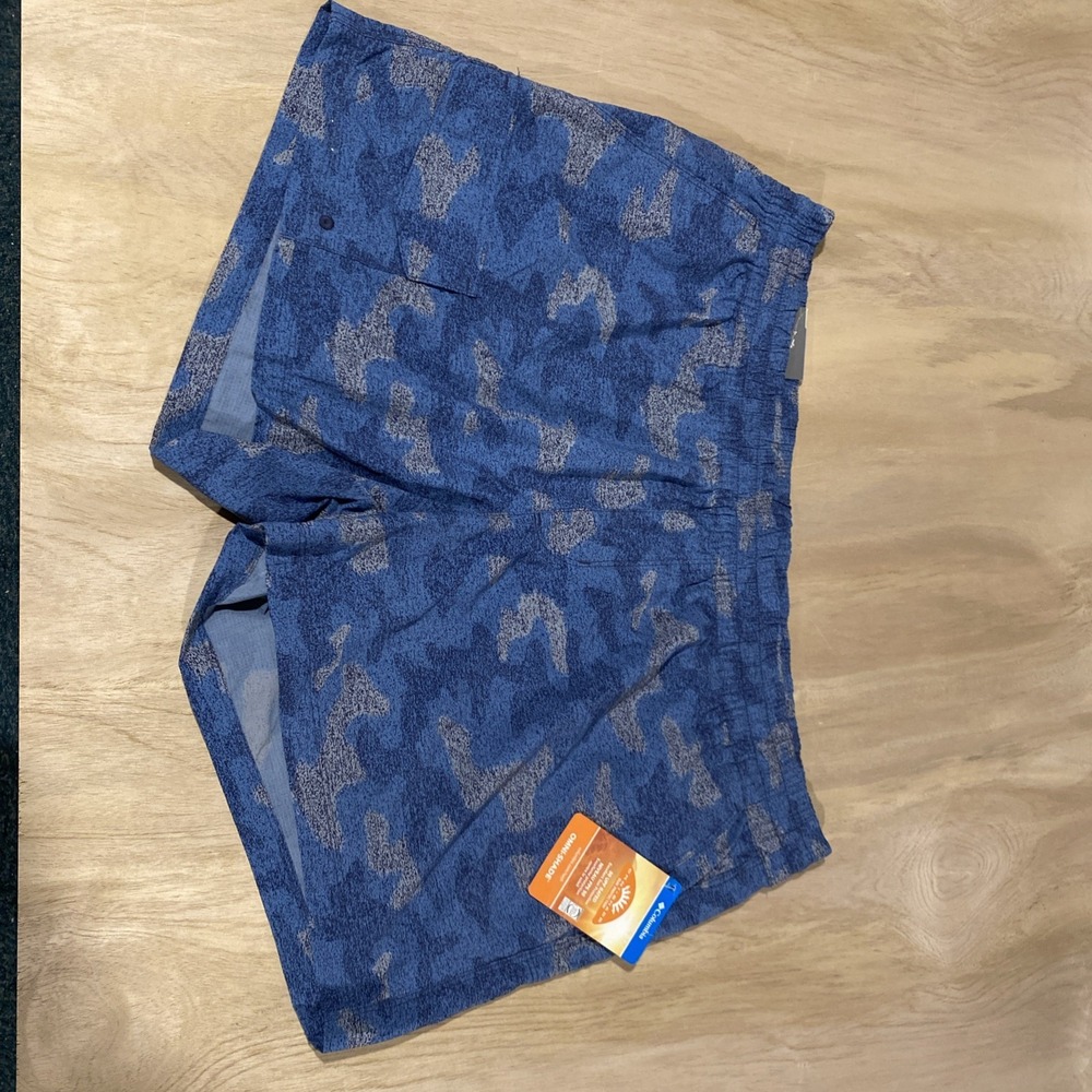 Columbia Shorts Women's XLarge Silver Ridge Blue Camo‎ Omni Shade Gorpcore Nylon